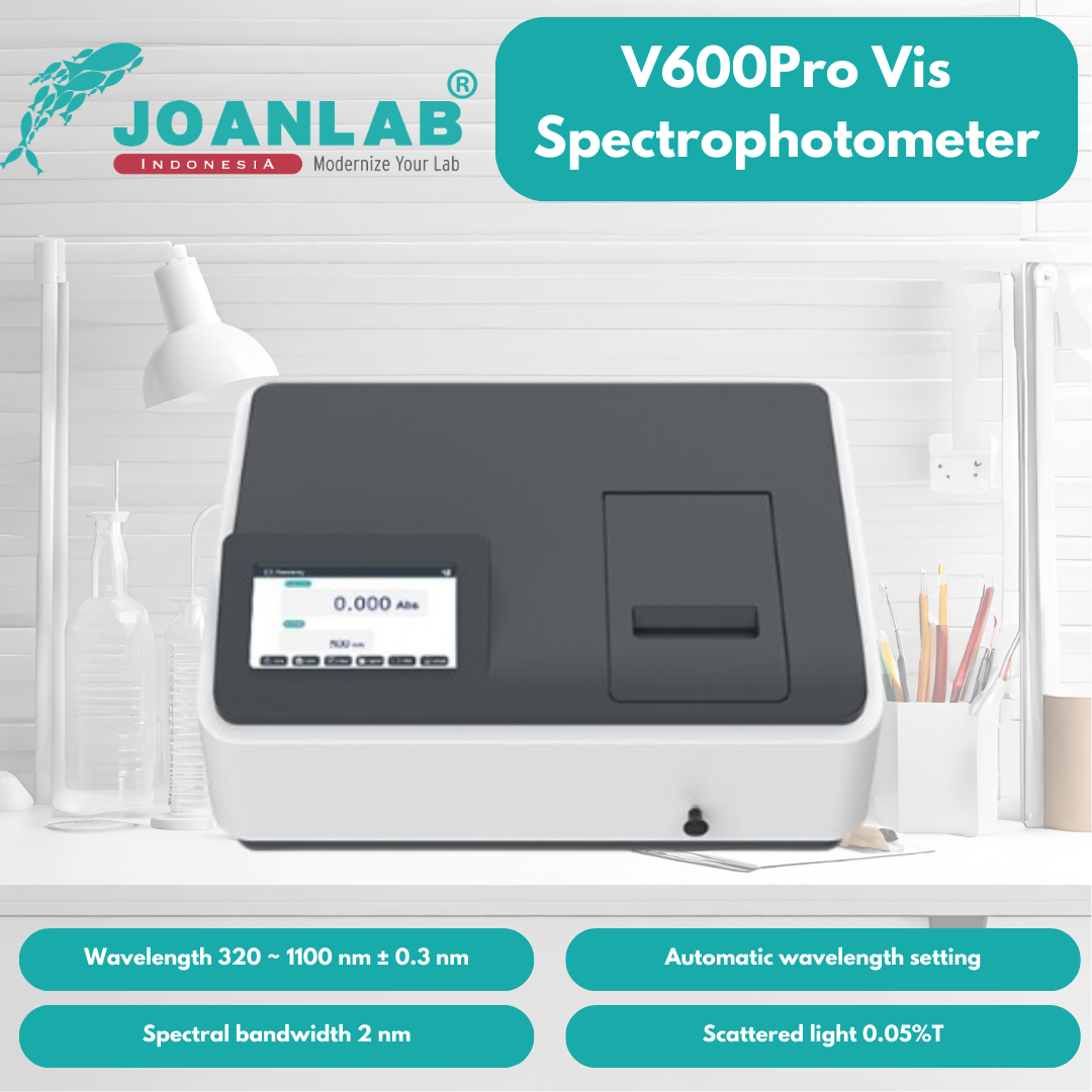 JOANLAB Vis Spectrophotometer Spektrofotometer 2 nm Manual Automatic V600Pro