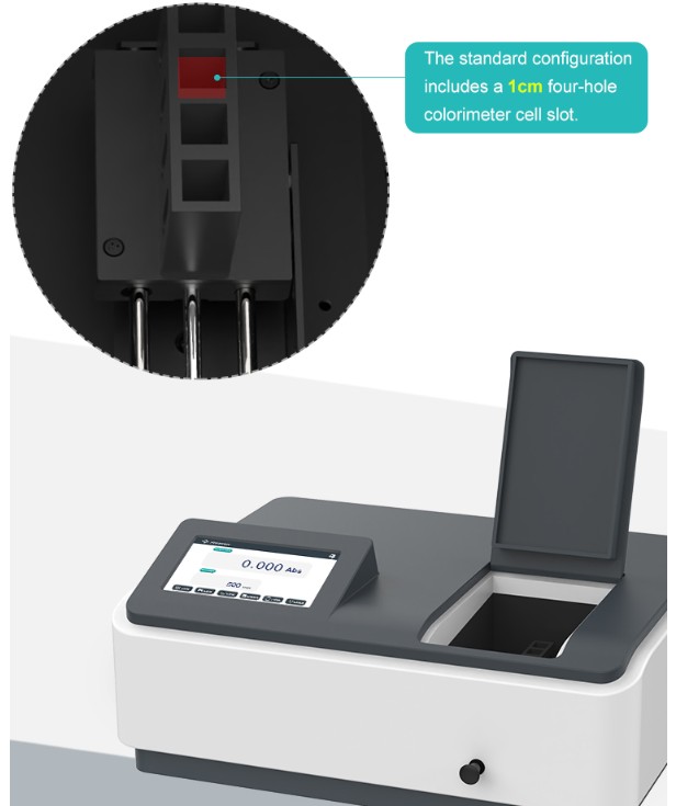 JOANLAB Vis Spectrophotometer Spektrofotometer 2 nm Manual Automatic V600Pro
