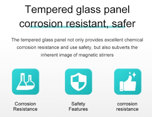 JOANLAB Magnetic Stirrer Tempered Glass Pengaduk Magnet 5 Liter MS-5MAX
