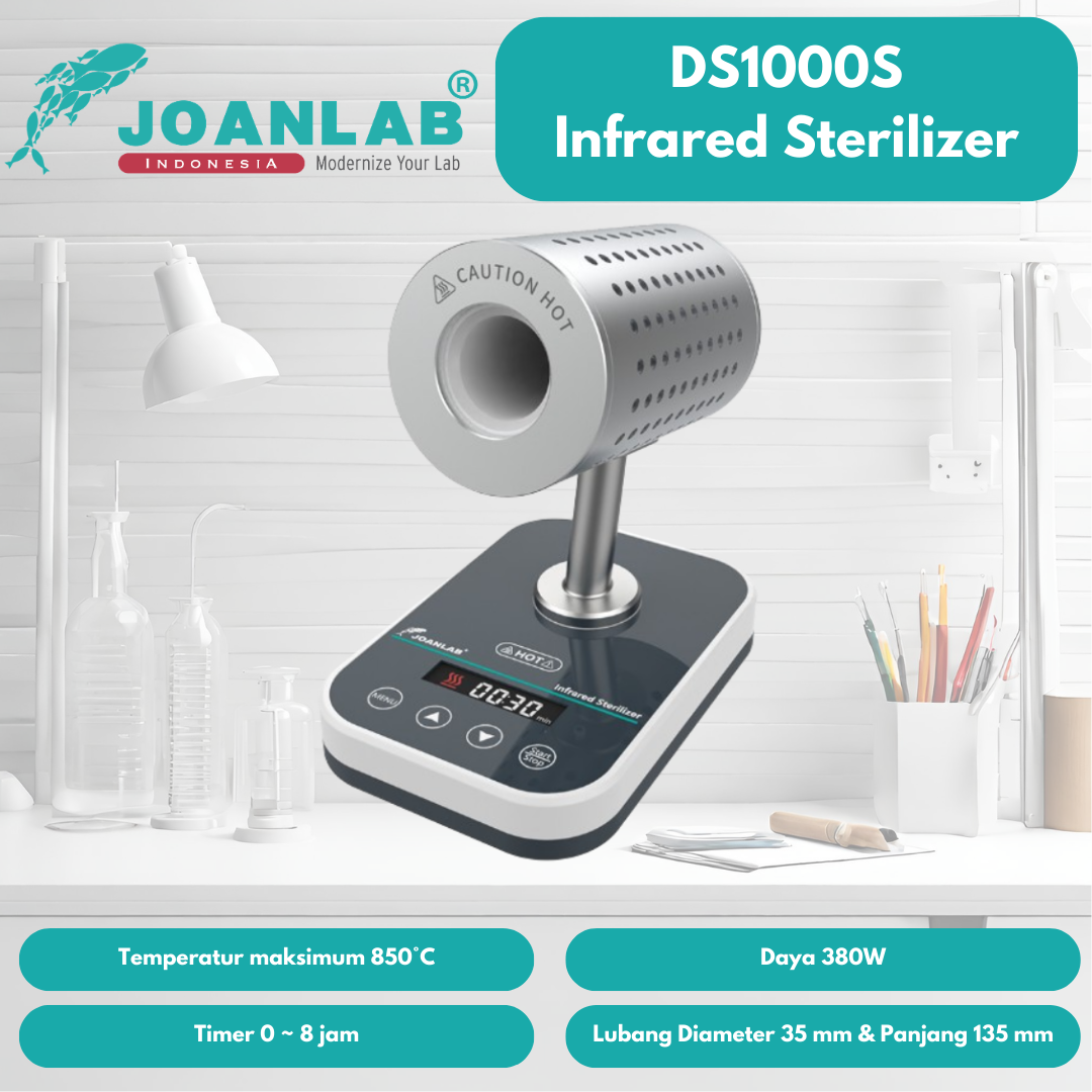 JOANLAB Infrared Sterilizer Sterilisasi Cleaner Sanitizer 850 Derajat Celsius DS1000S