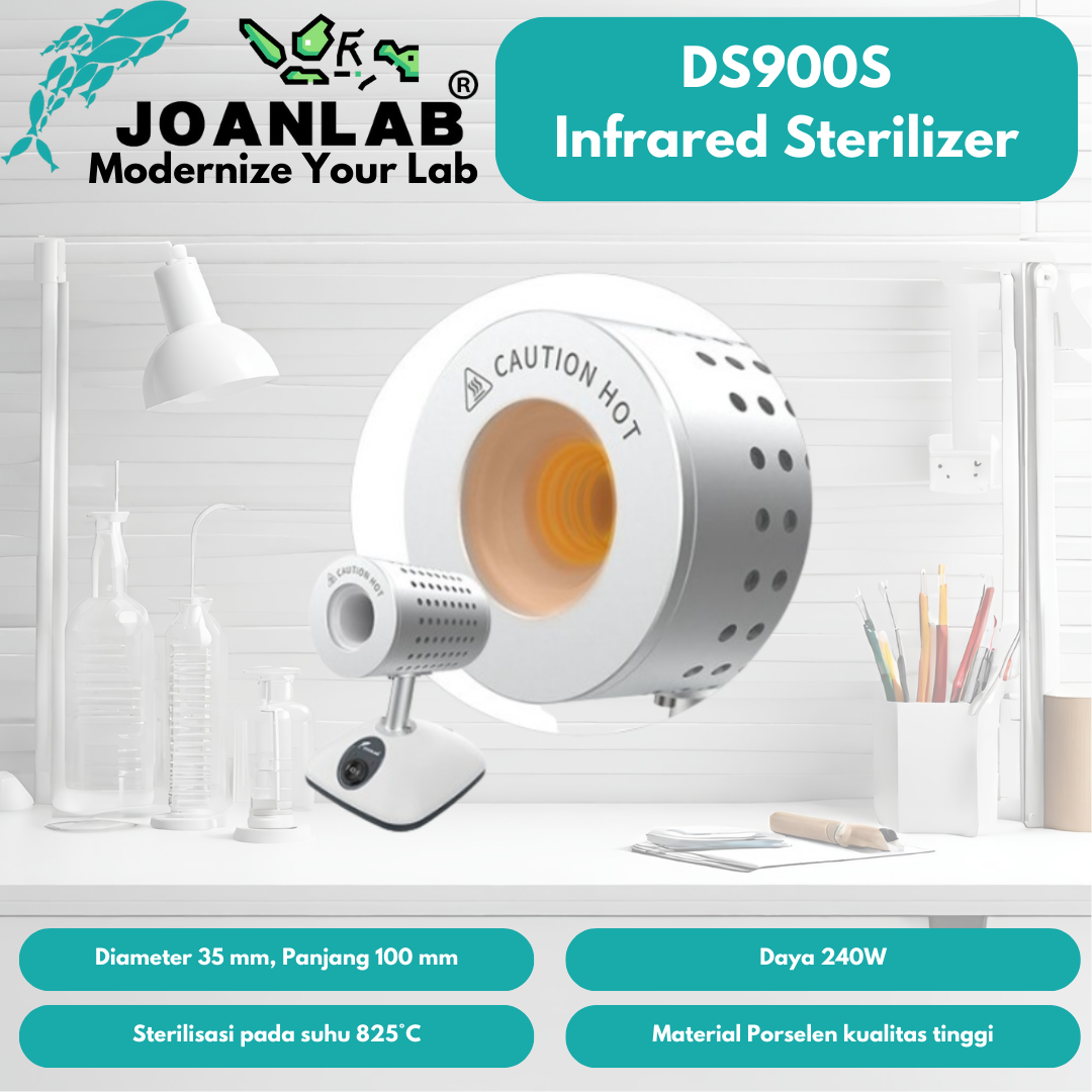 JOANLAB Infrared Sterilizer Sterilisasi Cleaner Sanitizer 850 Derajat Celsius DS900S