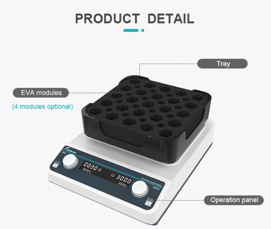 JOANLAB Multi Tube Vortex Mixer Digital Pencampur Banyak Tabung VM-600MAX