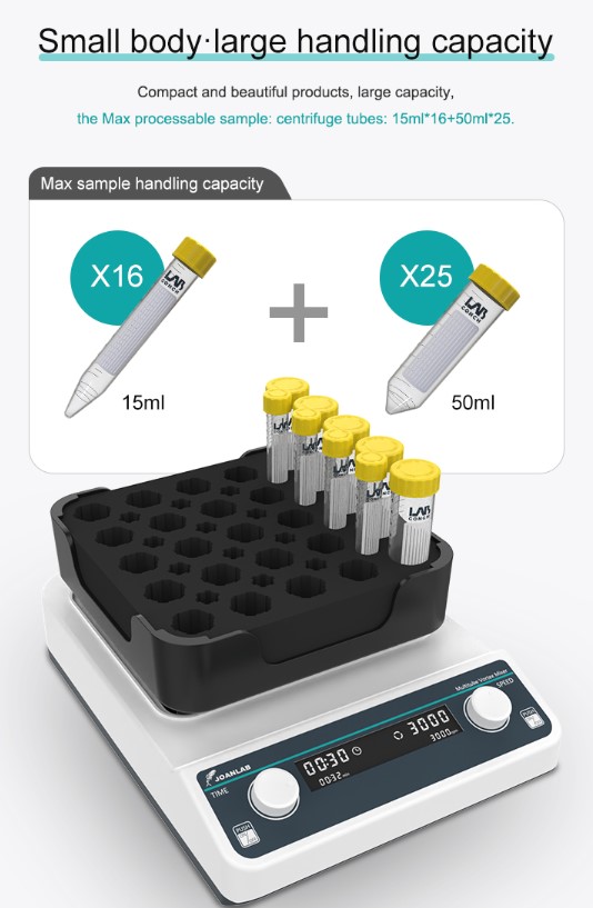 JOANLAB Multi Tube Vortex Mixer Digital Pencampur Banyak Tabung VM-600MAX