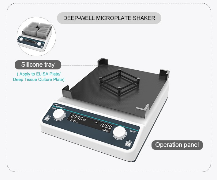JOANLAB Microplate Oscillator ELISA Plate Deep Tissue Culture VM-600D