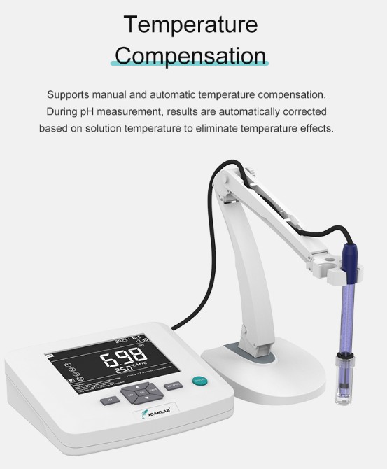 JoanLab Desktop pH Meter Bench Water Quality Analysis Lab Keasaman PH300Pro