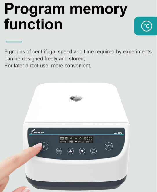 JOANLAB Low Speed Centrifuge Lab Medis Plasma PRP 4000 RPM LC500-8