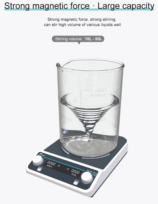 JOANLAB Magnetic Stirrer Large Pengaduk Magnet Capacity Kapasitas Besar 10L MS10L