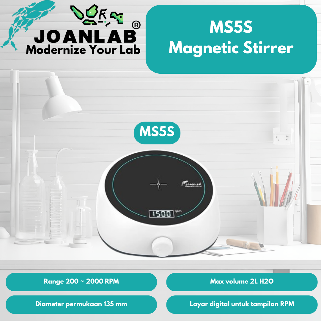 JOANLAB Magnetic Stirrer Pengaduk Magnet MS5S