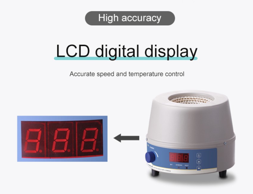 JOANLAB Heating Mantle + Magnetic Stirrer 250 ml Mantel Pemanas Distilasi Pengaduk HMSC250