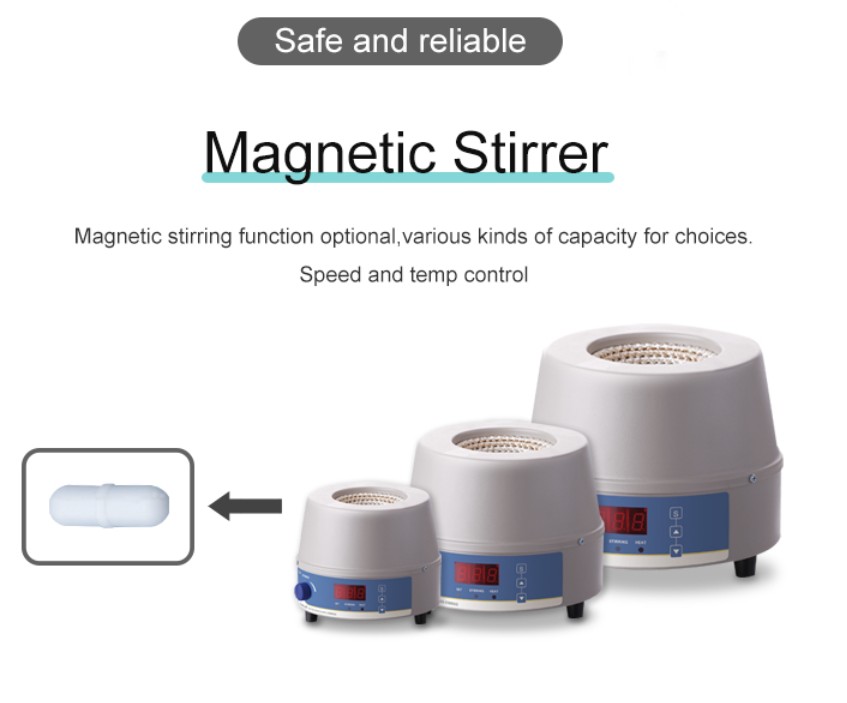 JOANLAB Heating Mantle + Magnetic Stirrer 500 ml Mantel Pemanas Distilasi Pengaduk HMSC500