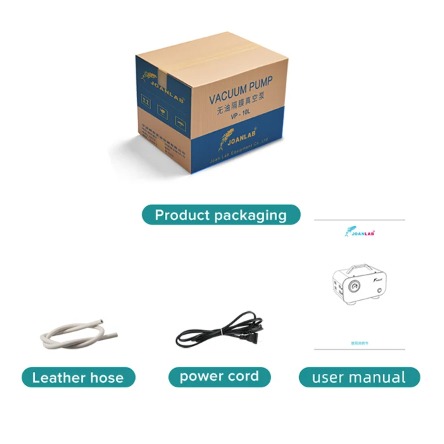 JOANLAB Mini Vacuum Pump Oil Free Pompa Vakum Tanpa Minyak Oli Negative Pressure VP10L
