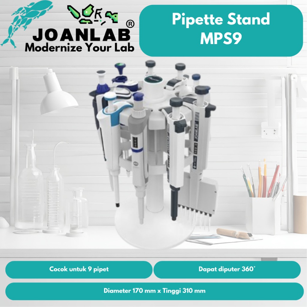 JOANLAB Pipette Stand Rak Pipet Lingkar 9 Pipet MPS9