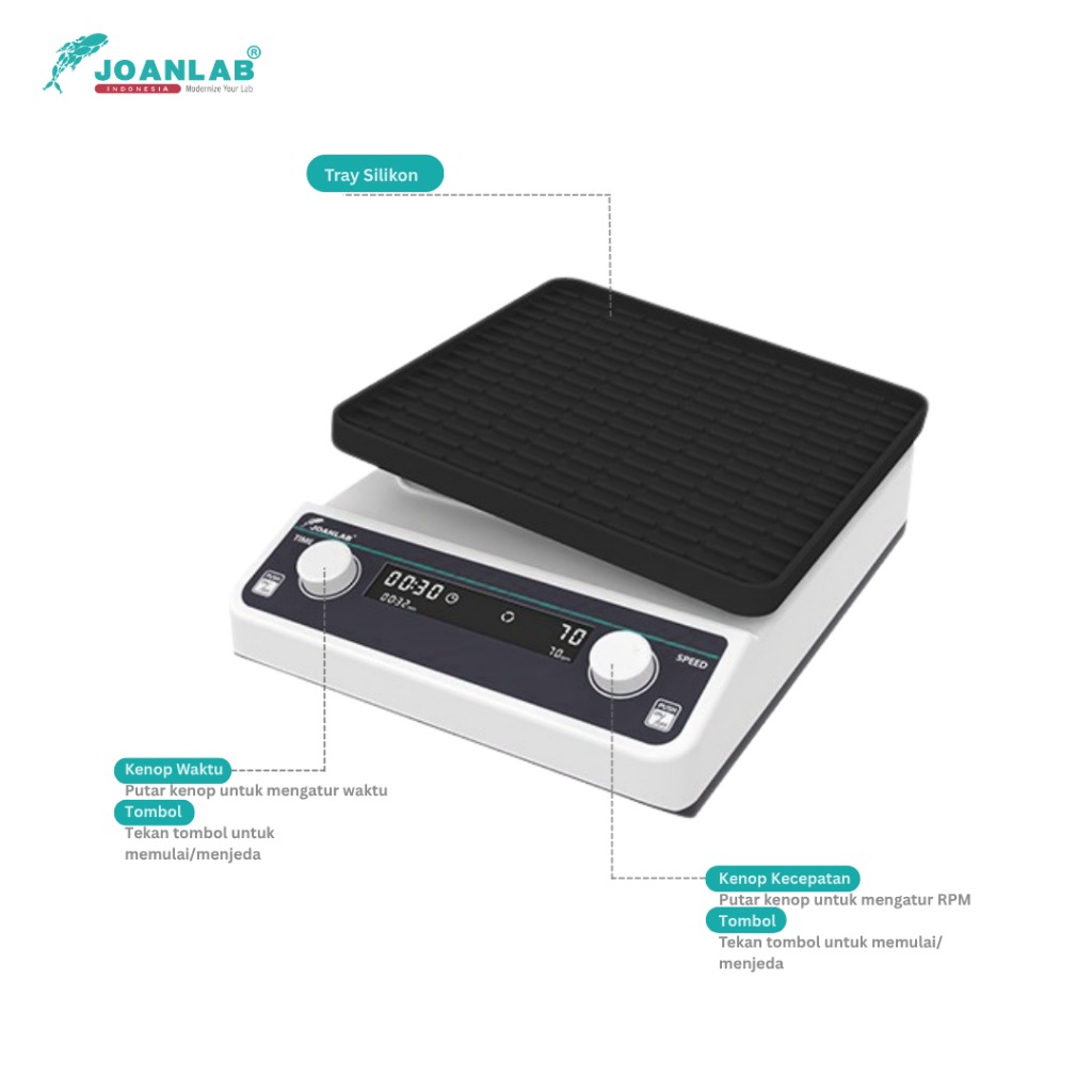 JOANLAB Rocking Shaker Laboratorium Rotator Pencampuran Halus RS20PRO