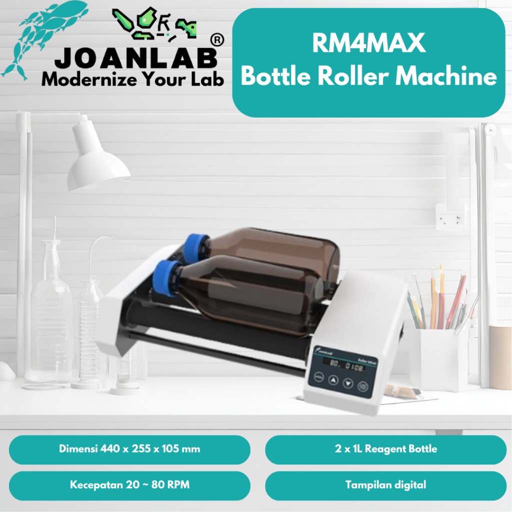 JOANLAB Roller Mixer Bottle Botol Reagen Max 1L RM4MAX