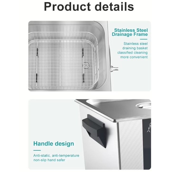 JOANLAB Ultrasonic Cleaning Machine Pembersih Kacamata Perhiasan Emas 10 Liter UC100D
