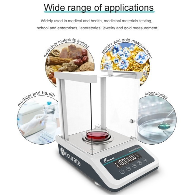 JOANLAB Timbangan Analitik Analytic Balance Ketelitian 0.0001 gram Kapasitas 200 gr FA2004