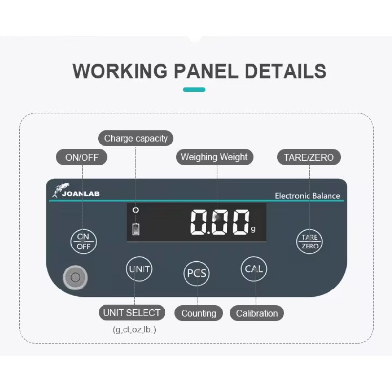 JOANLAB Precision Balance Timbangan Digital Electronic Ketelitian 0.1 gram 500 gr JNB5001