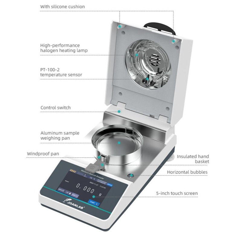 JOANLAB Moisture Balance Analyzer Analisa Kadar Air Kelembapan MBA1103 HBM