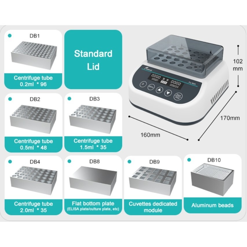 JOANLAB Dry Bath Incubator Modular Heating DB100