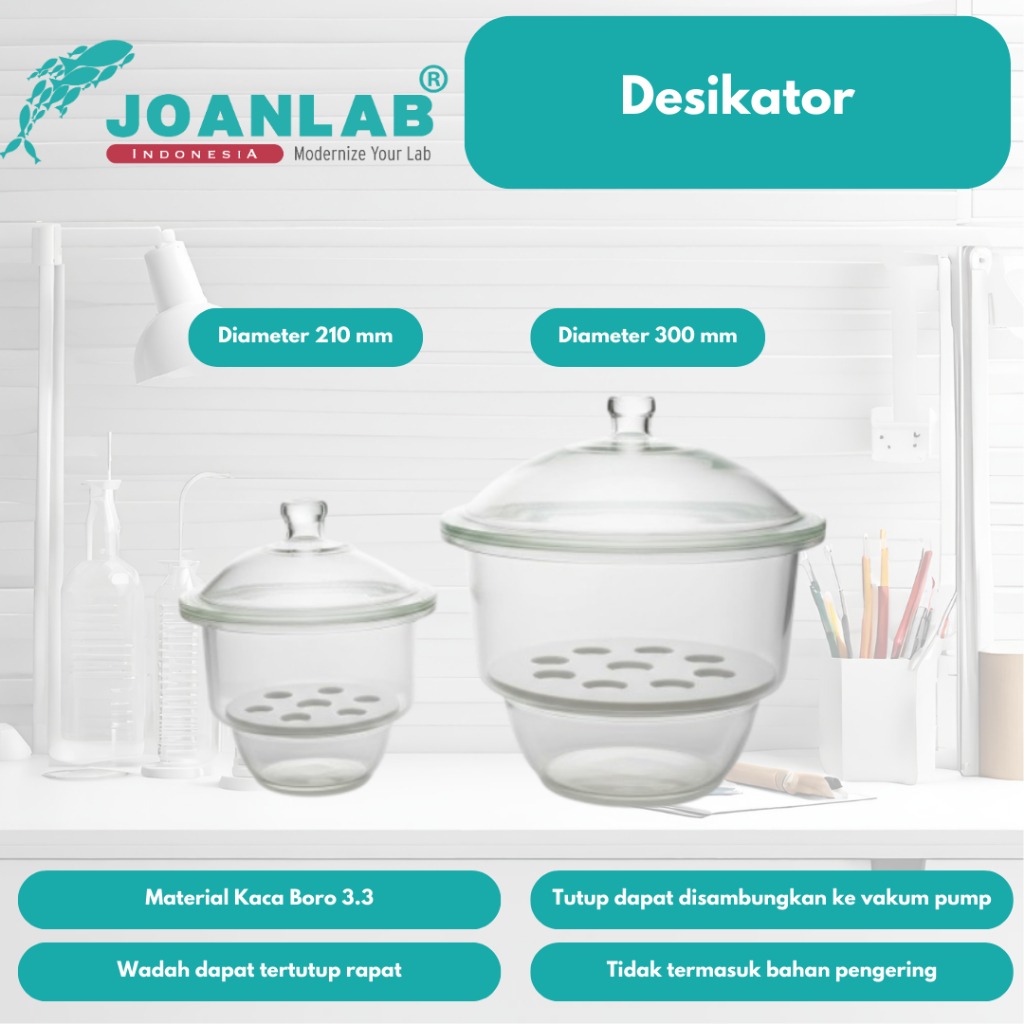 JOANLAB Desikator Desiccator Pengering 300 mm Boro 3.3