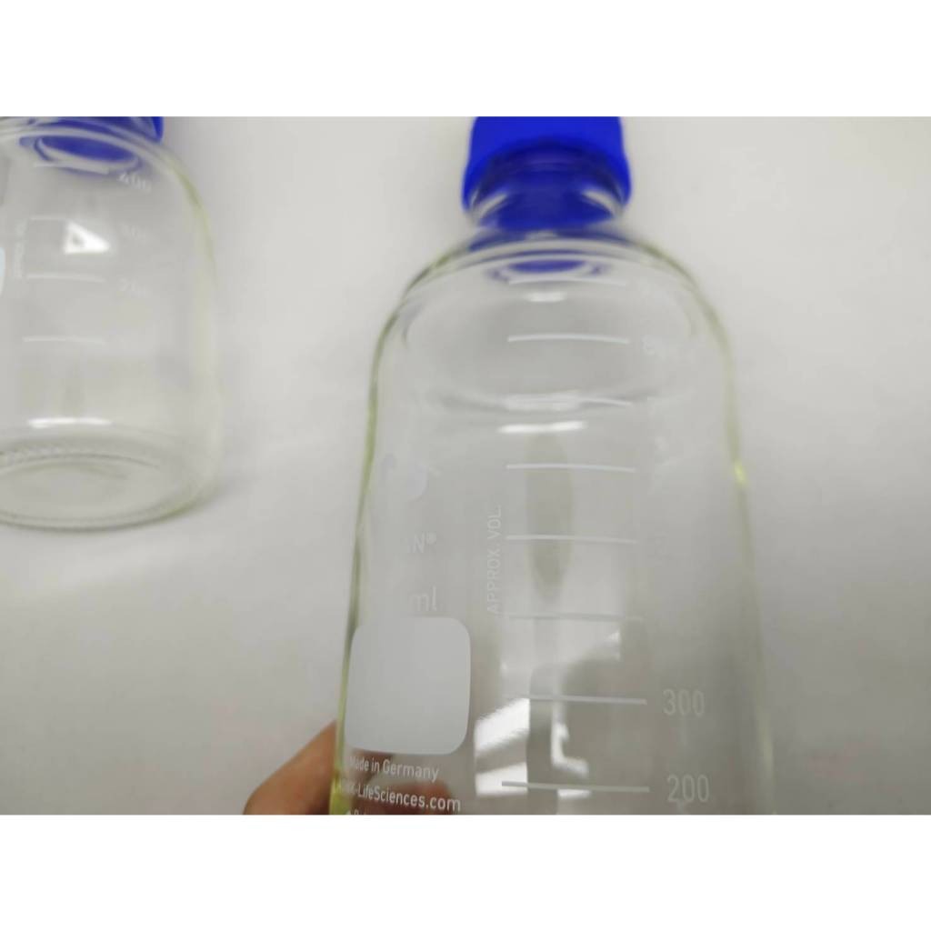 DURAN Bottle Botol Sampel Laboratorium GL45 100 ml Bening Tutup Biru