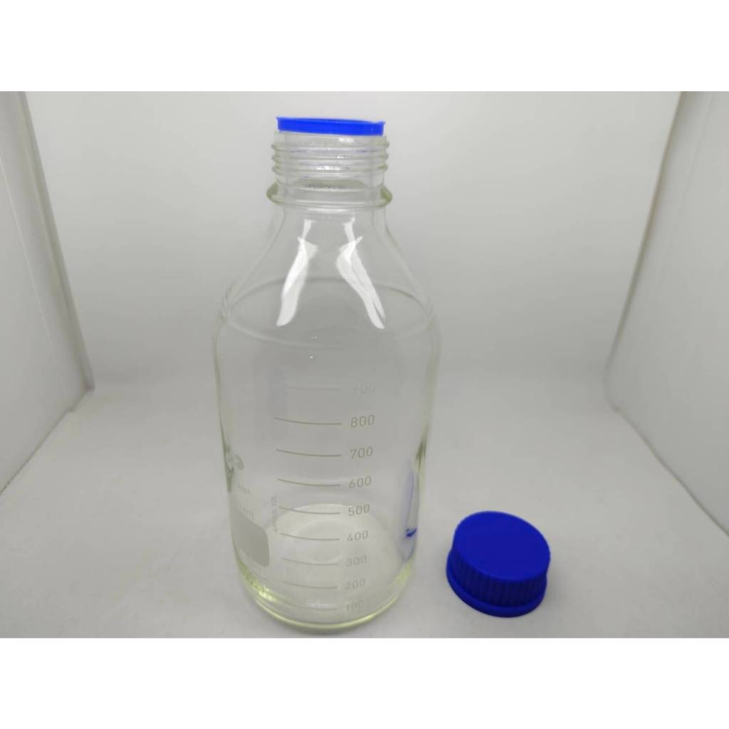 DURAN Bottle Botol Sampel Laboratorium GL45 250 ml Bening Tutup Biru