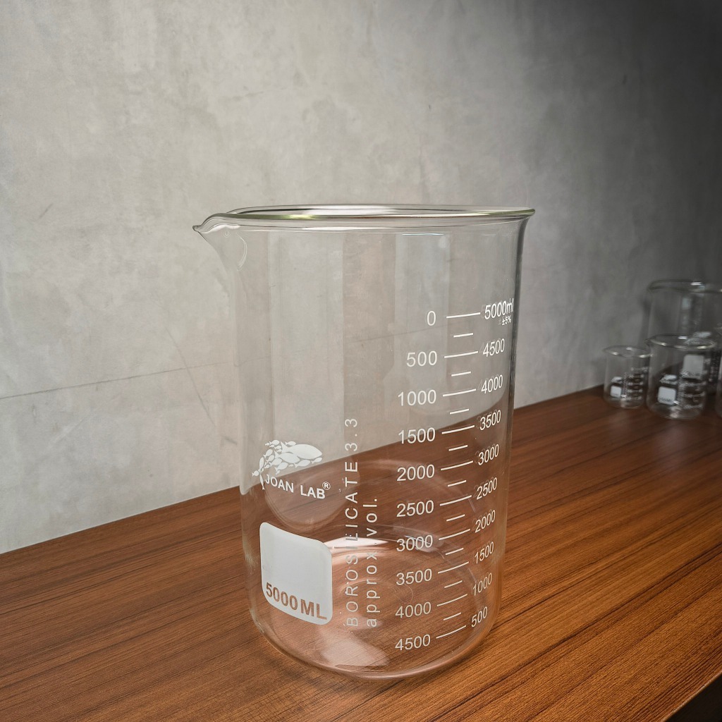 JOANLAB Beaker Glass Gelas Beaker Kaca Boro 3.3 5000 ml