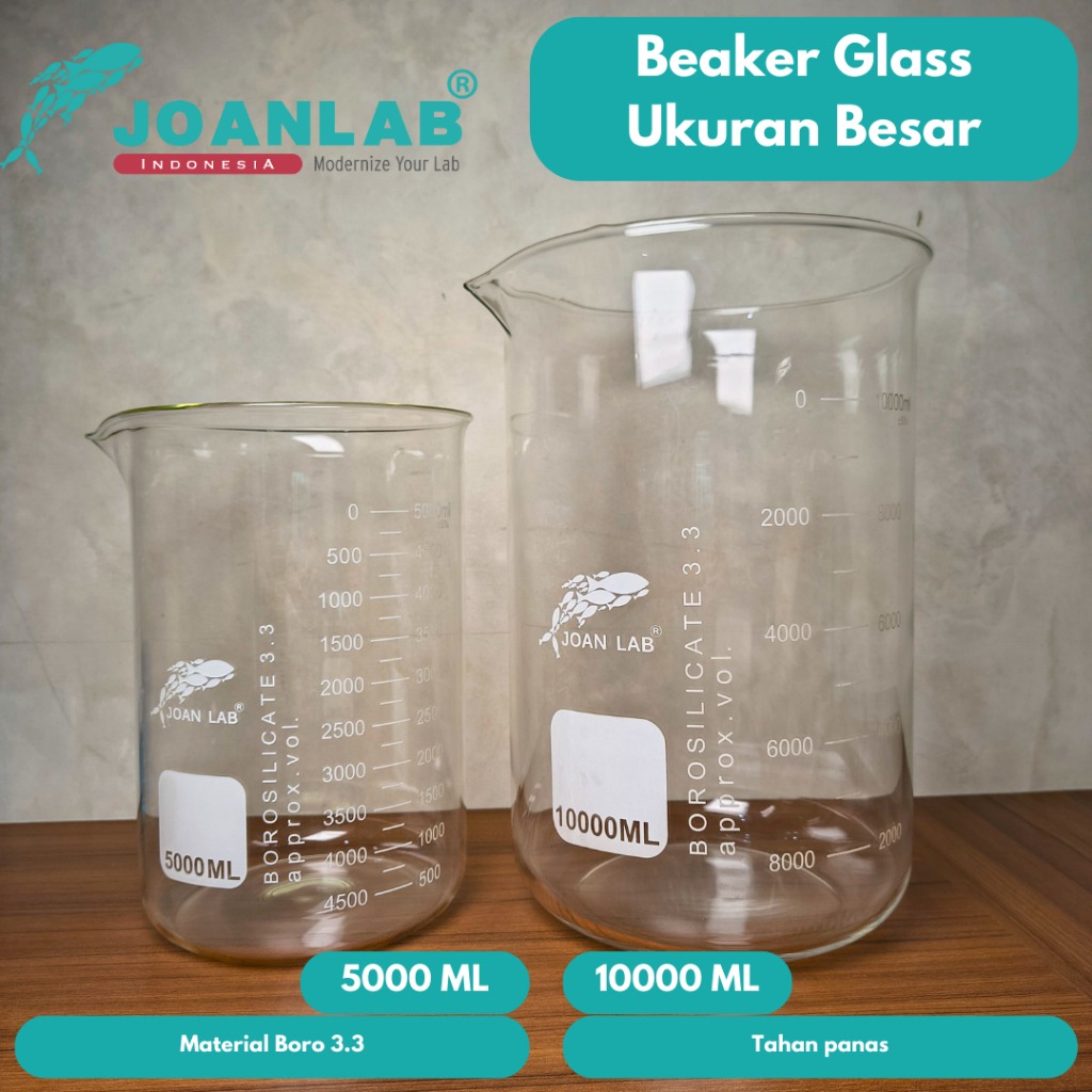 JOANLAB Beaker Glass Gelas Beaker Kaca Boro 3.3 5000 ml