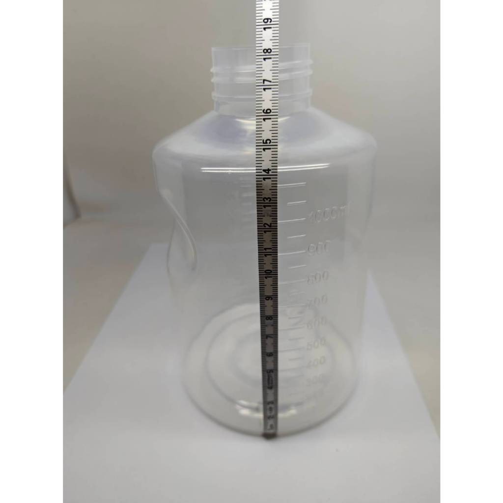 JOANLAB Botol Polystyrene Polistirena 1 Liter Bening Berskala