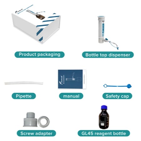 JOANLAB Bottletop Dispenser Botol Reagen Lab DA-5ML Paket dengan Botol
