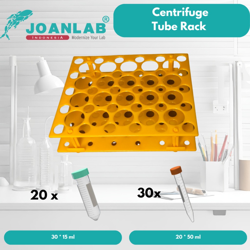 JOANLAB Centrifuge Tube Rack Rak Tabung Sentrifugal 15 ml dan 50 ml Oranye