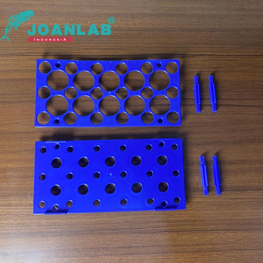 JOANLAB Centrifuge Tube Rack Rak Tabung Sentrifugal 15 ml dan 50 ml Biru