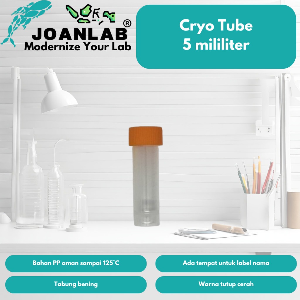JOANLAB Cryo Tube Tabung Sample Cryovial Cryogenic 1.8 ml