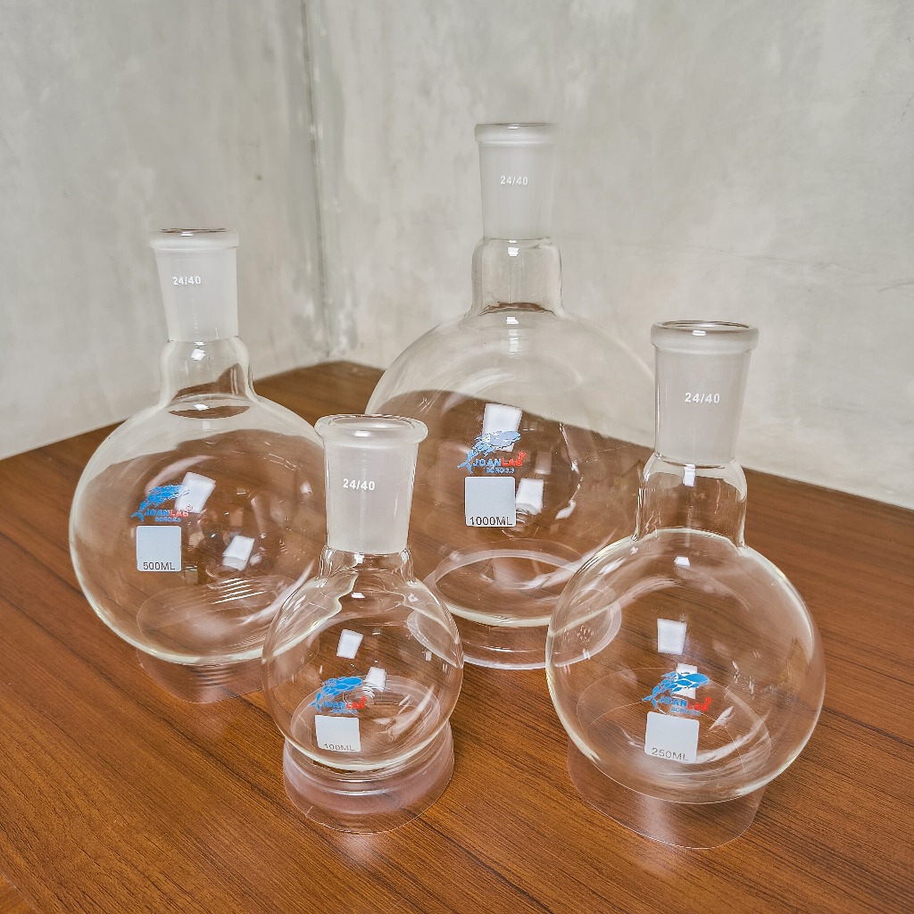 JOANLAB Labu Didih Boiling Flask Round Bottom Single Neck 24/40 100 ml