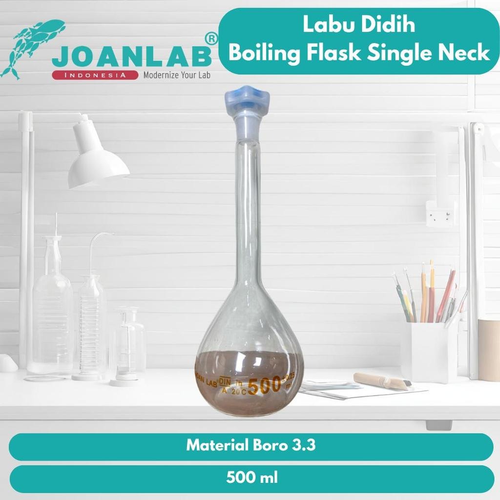 JOANLAB Labu Ukur Volumetric Flask Boro 3.3 500 ml