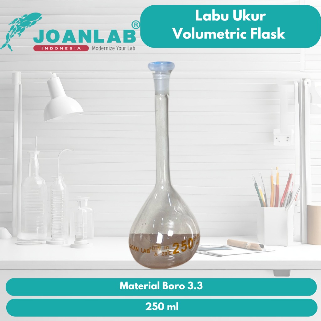 JOANLAB Labu Ukur Volumetric Flask Boro 3.3 500 ml