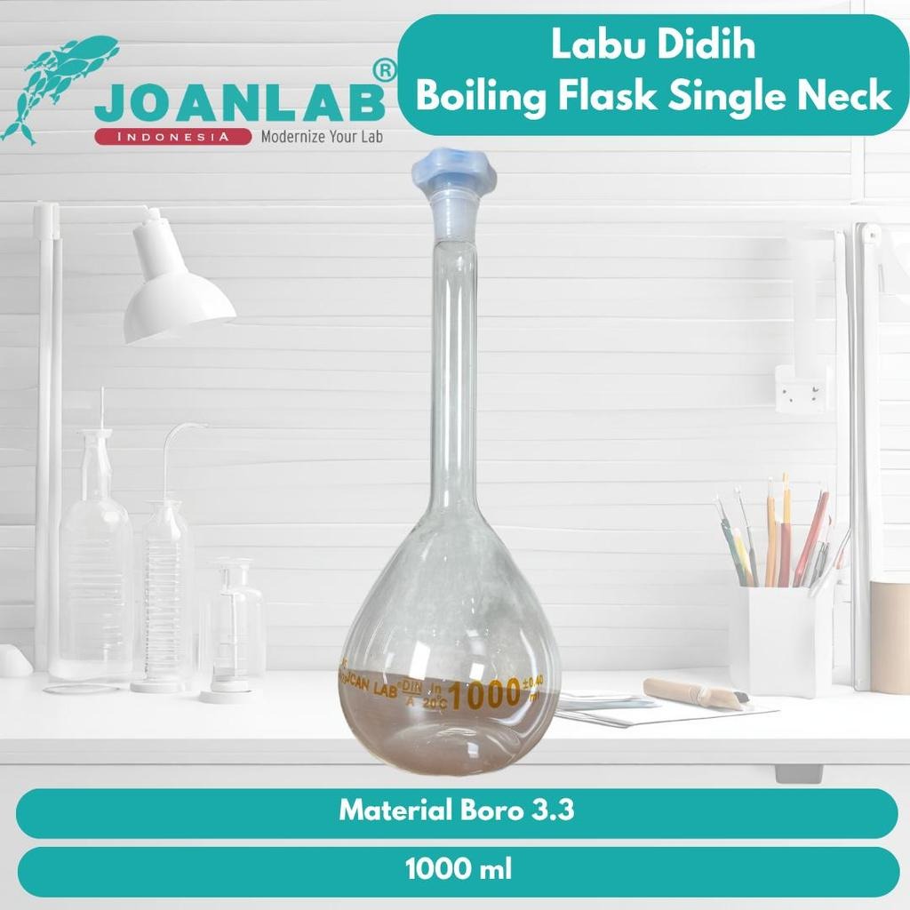 JOANLAB Labu Ukur Volumetric Flask Boro 3.3 1000 ml