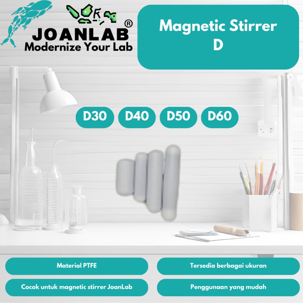 JOANLAB Magnet Stir Bar Pengaduk Magnet D30 Panjang 30 mm