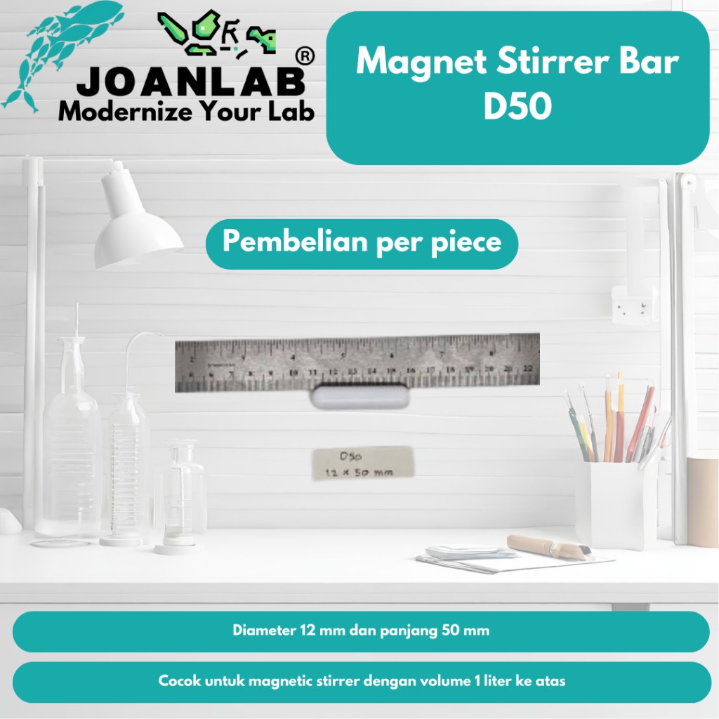 JOANLAB Magnet Stir Bar Pengaduk Magnet D40 Panjang 40 mm