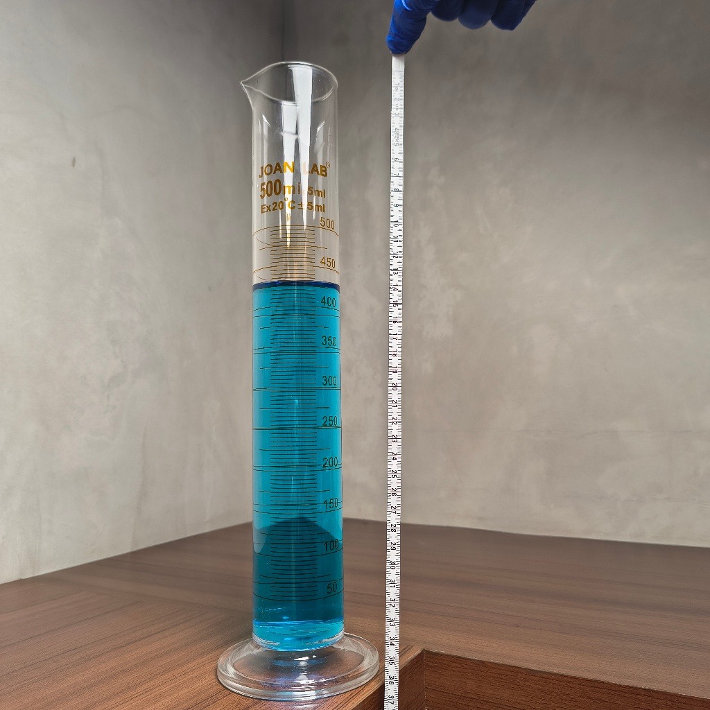 JOANLAB Measuring Cylinder Gelas Ukur Kimia Silinder Boro 3.3 500 ml