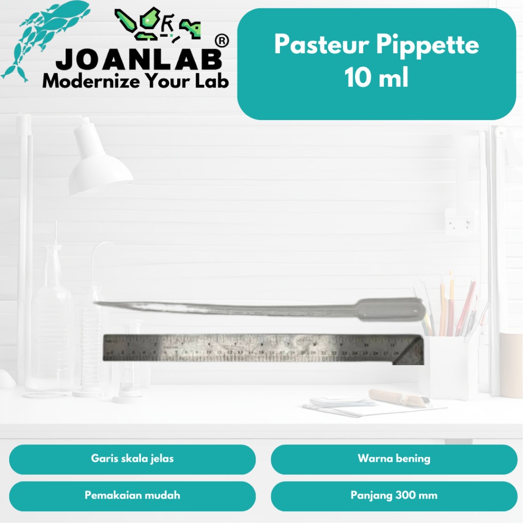 JOANLAB Pasteur Pipette Pipet Tetes Plastik 3 ml