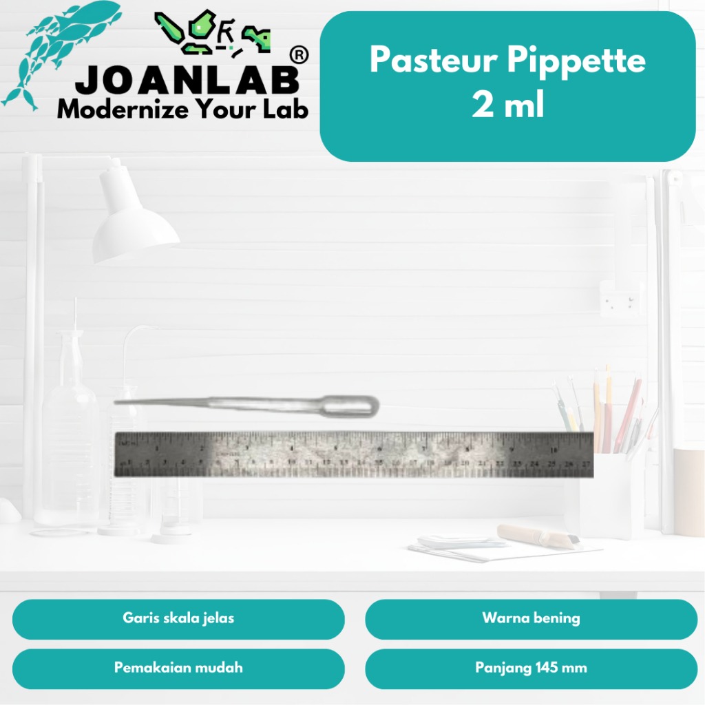 JOANLAB Pasteur Pipette Pipet Tetes Plastik 5 ml