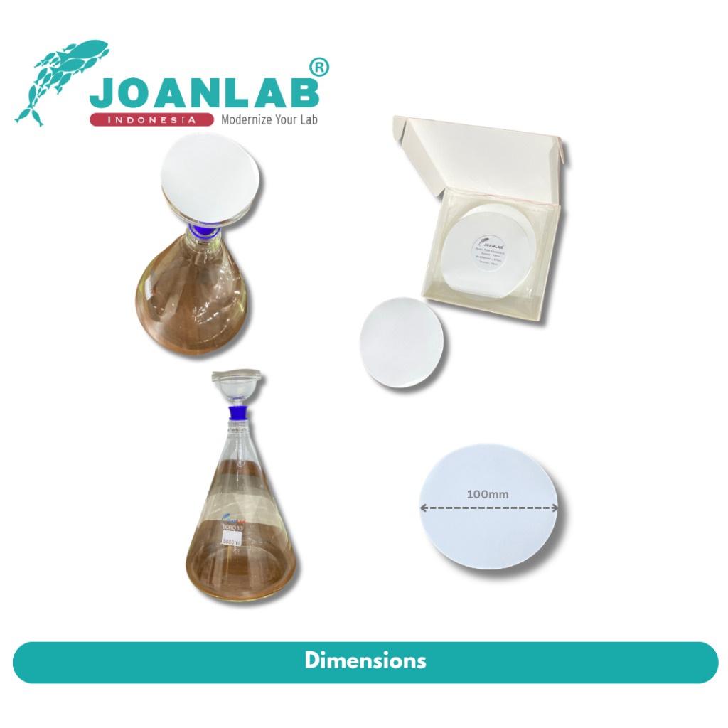 JOANLAB Filter Membrane Nylon Diameter 100 mm Pore 0.22 mikrometer isi 50 Lembar