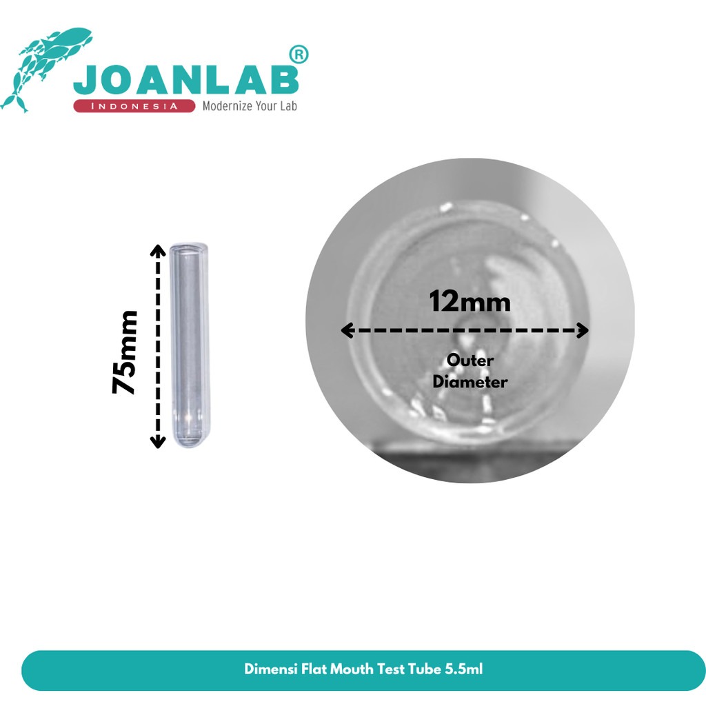 JOANLAB Test Tube With Screw Cap Tabung Reaksi Tutup Ulir 15x150mm Borosilicate 3.3