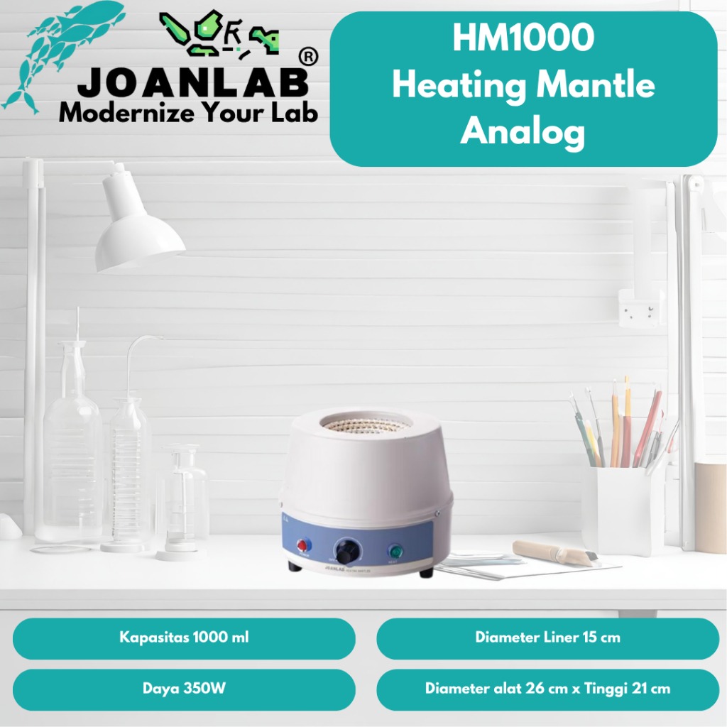 JOANLAB Heating Mantle 1 Liter Mantel Pemanas Distilasi HM1000